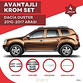 Dacia Duster Avantajlı Krom Set 2010-2017 Arası -4Ürün- Paslanmaz Çelik