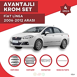 Fiat Linea Avantajlı Krom Set 2006-2012 Arası -4Ürün- Paslanmaz Çelik