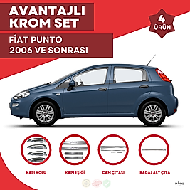Fiat Punto Avantajlı Krom Set 2006 Ve Sonrası -4Ürün- Paslanmaz Çelik