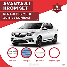 Renault Symbol Avantajlı Krom Set 2013 Ve Sonrası -4Ürün- Paslanmaz Çelik