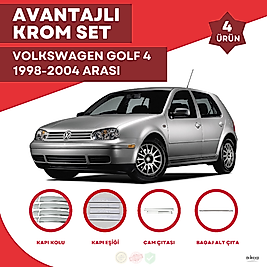 Volkswagen Golf 4 Avantajlı Krom Set 1998-2004 Arası -4Ürün- Paslanmaz Çelik