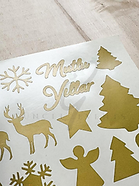 Gold Metalik folyo Winter Sticker