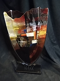 Dekoratif büyük cam vazo Ölçüler 36x56
