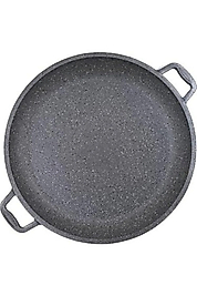 ThermoAD Granit Döküm 36 Cm Gözleme (BAZLAMA) Tavası Gri gözleme tavası
