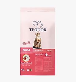 Teodor Adult Yetişkin Kedi Maması Kuzulu 15 kg