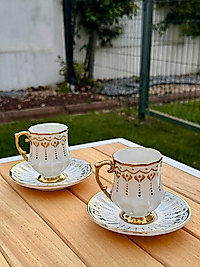 İkili(2) Mistik Gold Türk Kahvesi fincanı
