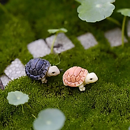 Himi Teraryum Objeleri 2'li Minik Kaplumbağa Teraryum Obje Minyatür Obje Saksı Süsü