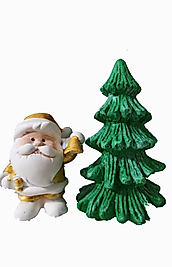 Himi Teraryum Objeleri Noel Baba ve Ağaç Teraryum Obje Minyatür Obje Figür Aksesuar Teraryum Malzemeleri
