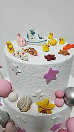 Himi Pasta Süsleri Okyanus Deniz Set Maket Kürdanlı Cupcake Pasta Süsleri 17 Parça Doğum Günü Süsleri Pasta Kürdanı