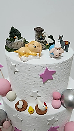 Himi Pasta Süsleri Safari Set 8 Parça Maket Kürdanlı Cupcake Pasta Süsleri Doğum Günü Süsleri Pasta Kürdanı