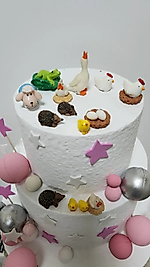 Himi Pasta Süsleri Sevimli Hayvanlar 14 Parça Maket Kürdanlı Cupcake Pasta Süsleri Doğum Günü Süsleri Pasta Kürdanı