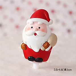 Himi Pasta Süsleri Minik Noel Baba 2 Adet Minyatür Figür Karakter Oyuncakları Evcilik Oyuncakları Küçük Minik Oyuncaklar