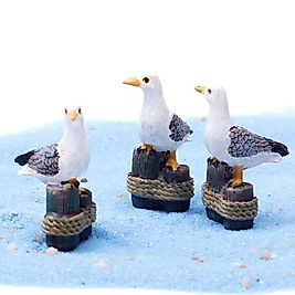 Himi Pasta Süsleri 3'lü Güvercin Minyatür Figür Karakter Oyuncakları Evcilik Oyuncakları Küçük Minik Oyuncaklar