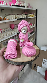 Himi Pasta Süsleri Bornozlu Ayıcık Set Minyatür Figür Karakter Oyuncakları Evcilik Oyuncakları Küçük Minik Oyuncaklar