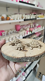 Himi Pasta Süsleri 3'lü Kaplumbağa Minyatür Figür Karakter Oyuncakları Evcilik Oyuncakları Küçük Minik Oyuncaklar