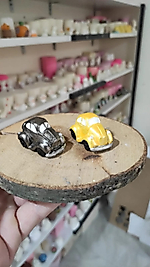 Himi Pasta Süsleri 2 Adet Araba Minyatür Figür Karakter Oyuncakları Evcilik Oyuncakları Küçük Minik Oyuncaklar