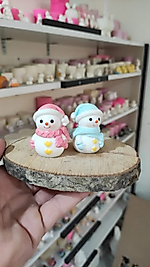 Himi Pasta Süsleri Kardan Adamlar 2 Adet Minyatür Figür Karakter Oyuncakları Evcilik Oyuncakları Küçük Minik Oyuncaklar