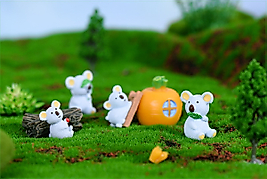 Himi Pasta Süsleri Koala Set 6 Parça Minyatür Figür Karakter Oyuncakları Evcilik Oyuncakları Küçük Minik Oyuncaklar
