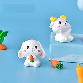 Himi Pasta Süsleri Sevimli Tavşanlar Minyatür Figür Karakter Oyuncakları Evcilik Oyuncakları Küçük Minik Oyuncaklar