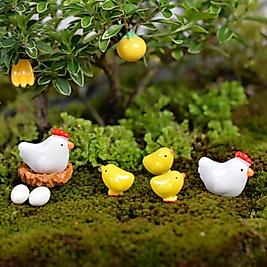 Himi Pasta Süsleri Sevimli Tavuk Horoz Civciv Yumurta Minyatür Figür Karakter Oyuncakları Evcilik Oyuncakları Küçük Minik Oyuncaklar