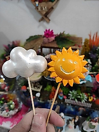 Himi Pasta Süsleri Güneş Bulut Minyatür Figür Karakter Oyuncakları Evcilik Oyuncakları Küçük Minik Oyuncaklar