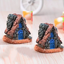 Himi Pasta Süsleri Taş Ev 1 Adet Minyatür Figür Karakter Oyuncakları Evcilik Oyuncakları Küçük Minik Oyuncaklar