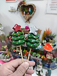 Himi Pasta Süsleri 2'li Çam Ağacı Noel Yılbaşı Minyatür Figür Karakter Oyuncakları Evcilik Oyuncakları Küçük Minik Oyuncaklar