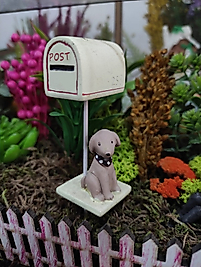 Himi Pasta Süsleri Köpekli Posta Kutusu Minyatür Figür Karakter Oyuncakları Evcilik Oyuncakları Küçük Minik Oyuncaklar