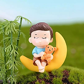 Himi Pasta Süsleri Ayda Oturan Erkek Minyatür Figür Karakter Oyuncakları Evcilik Oyuncakları Küçük Minik Oyuncaklar