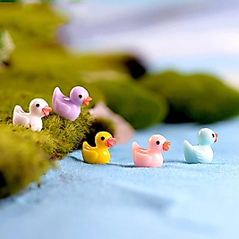 Himi Pasta Süsleri 5'li Minik Ördekler Minyatür Figür Karakter Oyuncakları Evcilik Oyuncakları Küçük Minik Oyuncaklar