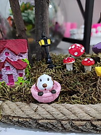 Himi Pasta Süsleri Sepetteki Köpek Minyatür Figür Karakter Oyuncakları Evcilik Oyuncakları Küçük Minik Oyuncaklar