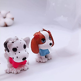 Himi Pasta Süsleri 2'li Köpek Minyatür Figür Karakter Oyuncakları Evcilik Oyuncakları Küçük Minik Oyuncaklar