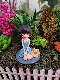 Himi Pasta Süsleri Çiçekli Kız Minyatür Figür Karakter Oyuncakları Evcilik Oyuncakları Küçük Minik Oyuncaklar