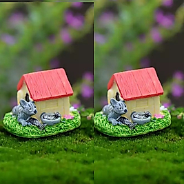 Himi Pasta Süsleri 1 Adet Kedi Evi Minyatür Figür Karakter Oyuncakları Evcilik Oyuncakları Küçük Minik Oyuncaklar