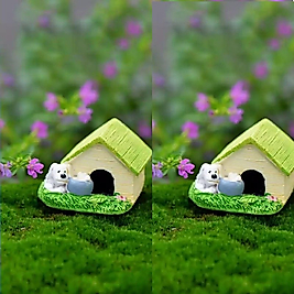 Himi Pasta Süsleri 1 Adet Köpek Evi Minyatür Figür Karakter Oyuncakları Evcilik Oyuncakları Küçük Minik Oyuncaklar