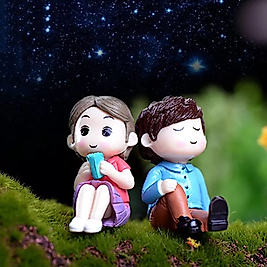 Himi Pasta Süsleri Yıldızlar Altındaki Sevgililer Minyatür Figür Karakter Oyuncakları Evcilik Oyuncakları Küçük Minik Oyuncaklar