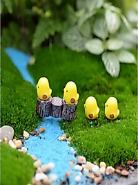 Himi Pasta Süsleri 4'lü Minik Civcivler Minyatür Figür Karakter Oyuncakları Evcilik Oyuncakları Küçük Minik Oyuncaklar