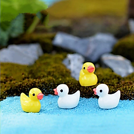 Himi Pasta Süsleri 4'lü Minik Ördekler Minyatür Figür Karakter Oyuncakları Evcilik Oyuncakları Küçük Minik Oyuncaklar