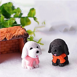 Himi Pasta Süsleri 2'li Köpek Minyatür Figür Karakter Oyuncakları Evcilik Oyuncakları Küçük Minik Oyuncaklar