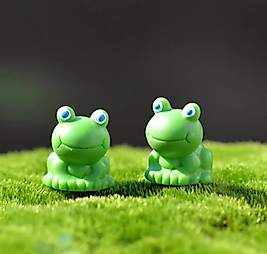 Himi Pasta Süsleri 2'li Minyatür Kurbağa Minyatür Figür Karakter Oyuncakları Evcilik Oyuncakları Küçük Minik Oyuncaklar