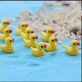 Himi Pasta Süsleri 4'lü Minik Ördekler Minyatür Figür Karakter Oyuncakları Evcilik Oyuncakları Küçük Minik Oyuncaklar