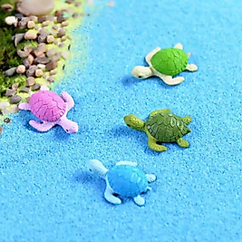 Himi Pasta Süsleri 2'li Deniz Kaplumbağası Karışık Renk Minyatür Figür Karakter Oyuncakları Evcilik Oyuncakları Küçük Minik Oyuncaklar
