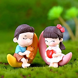 Himi Pasta Süsleri Ayda Oturan Sevgililer Minyatür Figür Karakter Oyuncakları Evcilik Oyuncakları Küçük Minik Oyuncaklar