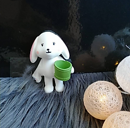 Himi Pasta Süsleri Sepetli Tavşan Minyatür Figür Karakter Oyuncakları Evcilik Oyuncakları Küçük Minik Oyuncaklar