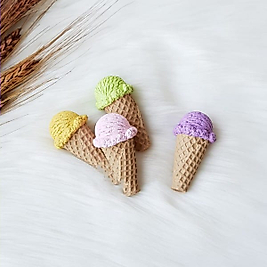Himi Pasta Süsleri Dondurma 4'lü Minyatür Figür Karakter Oyuncakları Evcilik Oyuncakları Küçük Minik Oyuncaklar