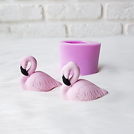 Himi Pasta Süsleri Flamingo 2 Adet Minyatür Figür Karakter Oyuncakları Evcilik Oyuncakları Küçük Minik Oyuncaklar