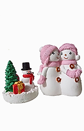 Himi Pasta Süsleri Kardan Kızlar ve Kardan Adam Minyatür Figür Karakter Oyuncakları Evcilik Oyuncakları Küçük Minik Oyuncaklar
