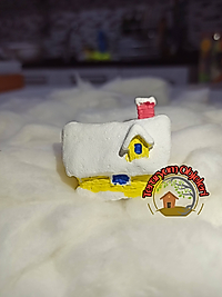 Himi Pasta Süsleri Sarı Karlı Ev Minyatür Figür Karakter Oyuncakları Evcilik Oyuncakları Küçük Minik Oyuncaklar