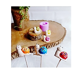 Himi Pasta Süsleri Renkli Salyangozlar 3 Adet Minyatür Figür Karakter Oyuncakları Evcilik Oyuncakları Küçük Minik Oyuncaklar
