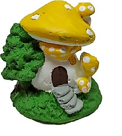 Himi Pasta Süsleri Sarı Mantar Ev Minyatür Figür Karakter Oyuncakları Evcilik Oyuncakları Küçük Minik Oyuncaklar